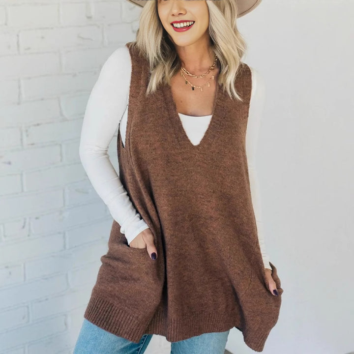 Damen Oversized Strickpullover Drune