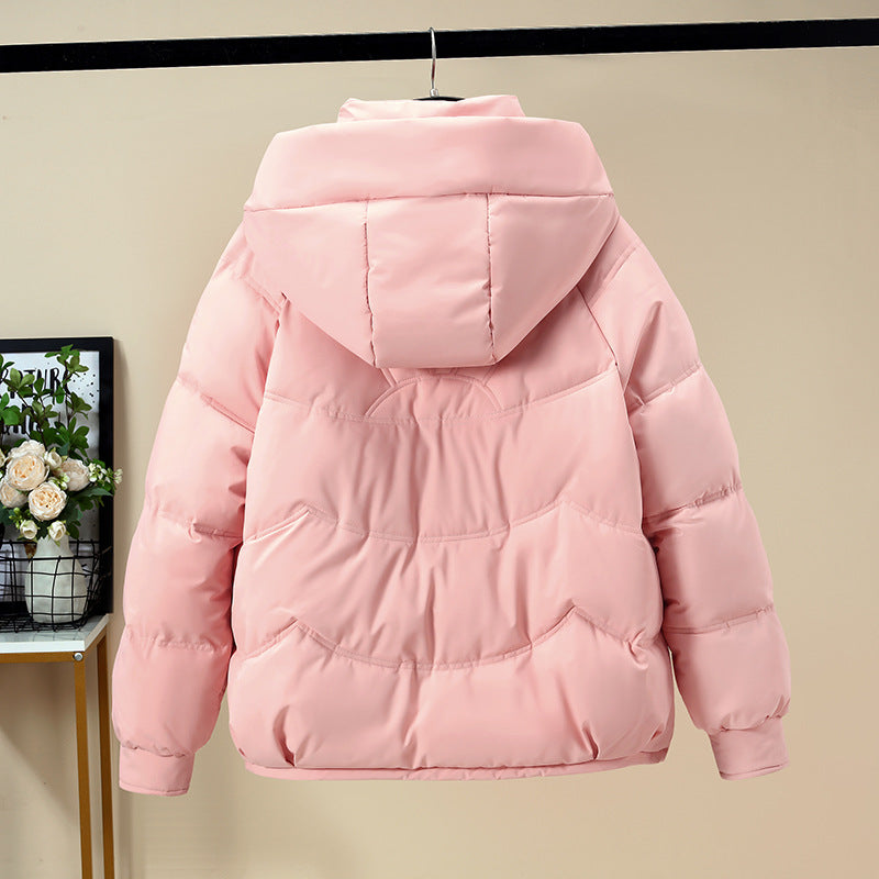Damen Modische Pufferjacke mit abnehmbarer Kapuze und seitlichen Eingrifftaschen Drune