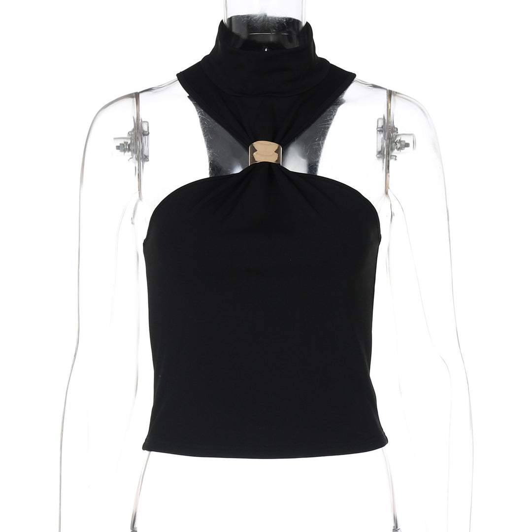Damen modernes High-Neck Top Drune