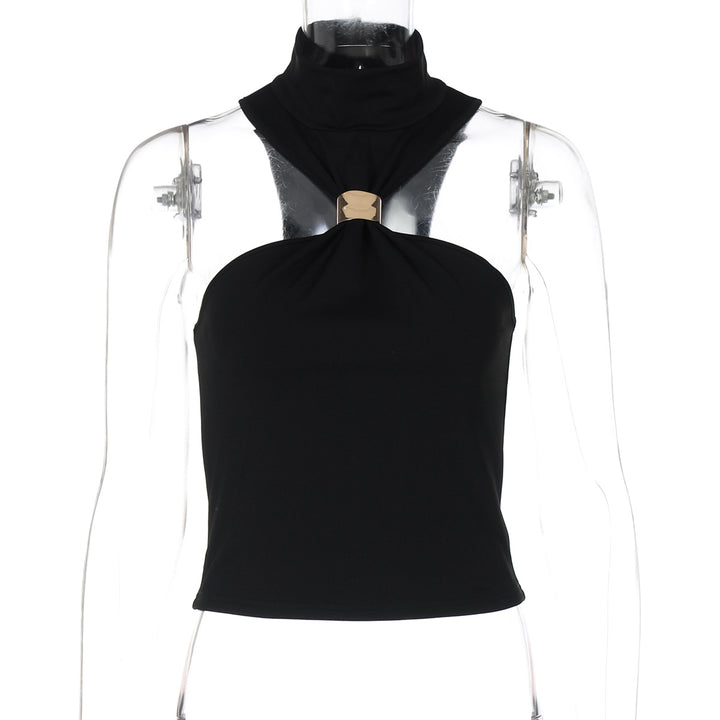 Damen modernes High-Neck Top Drune