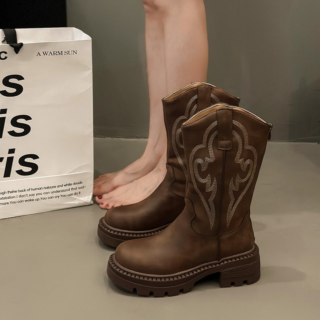 Damen Stiefel im Western-Stil Drune