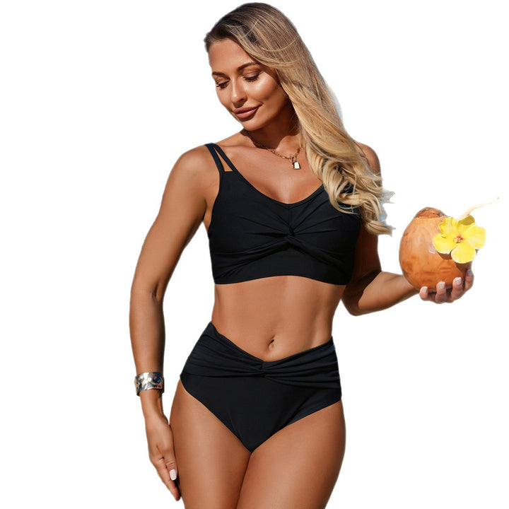 Damen Hochgeschnittenes Bikini-Set mit Twist-Design Drune