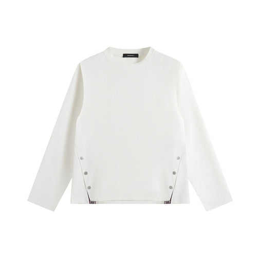 Unisex Oversize-Sweatshirt mit seitlichen Druckknopfleisten und Rundhals Drune