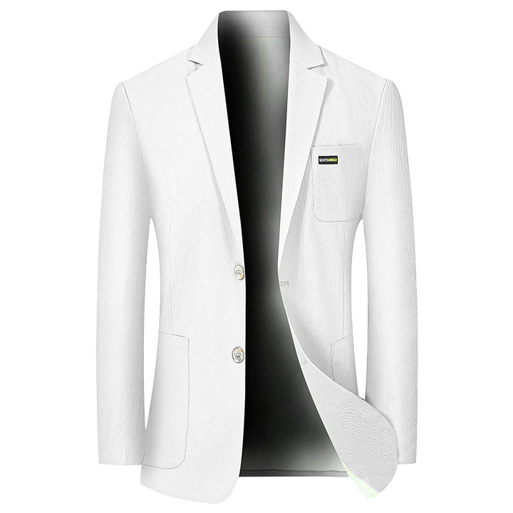 Herren Modernes Stretch Business-Sakko mit schmalem Schnitt und aufgesetzten Taschen Drune
