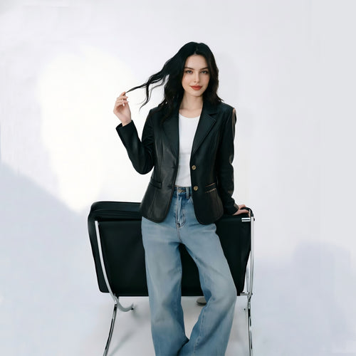 Damen Lederjacke Drune