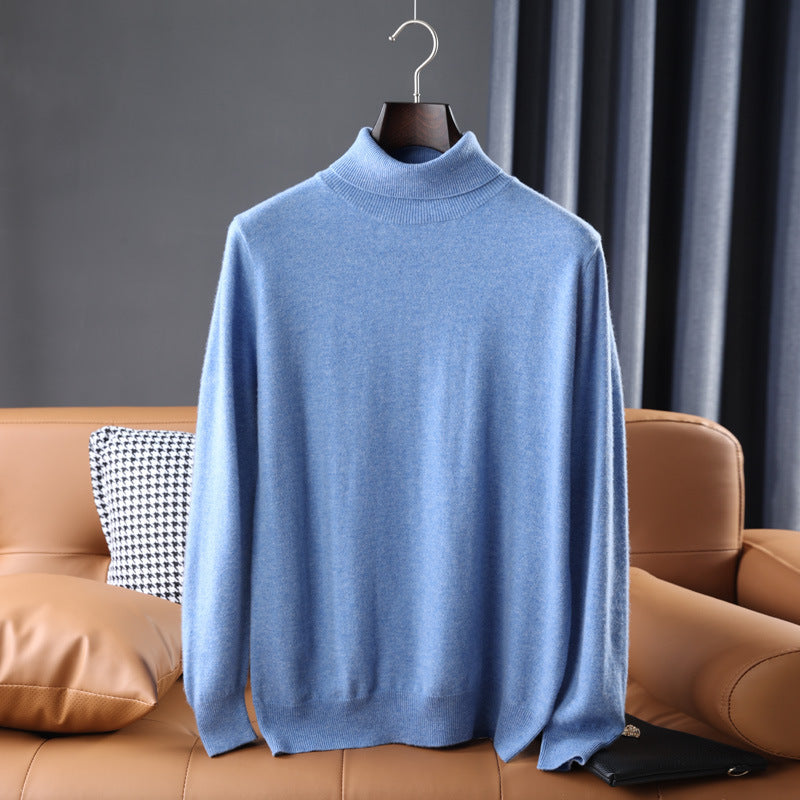 Herren Feiner Rollkragenpullover in schlanker Minimal‑Silhouette aus Woll‑Kaschmir‑Mix Drune