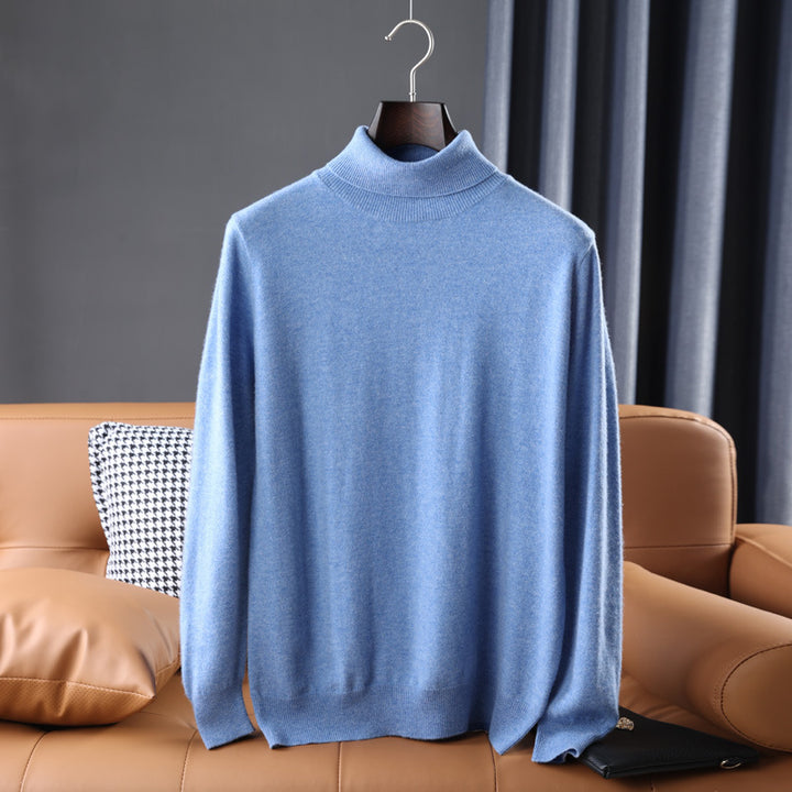 Herren Feiner Rollkragenpullover in schlanker Minimal‑Silhouette aus Woll‑Kaschmir‑Mix Drune