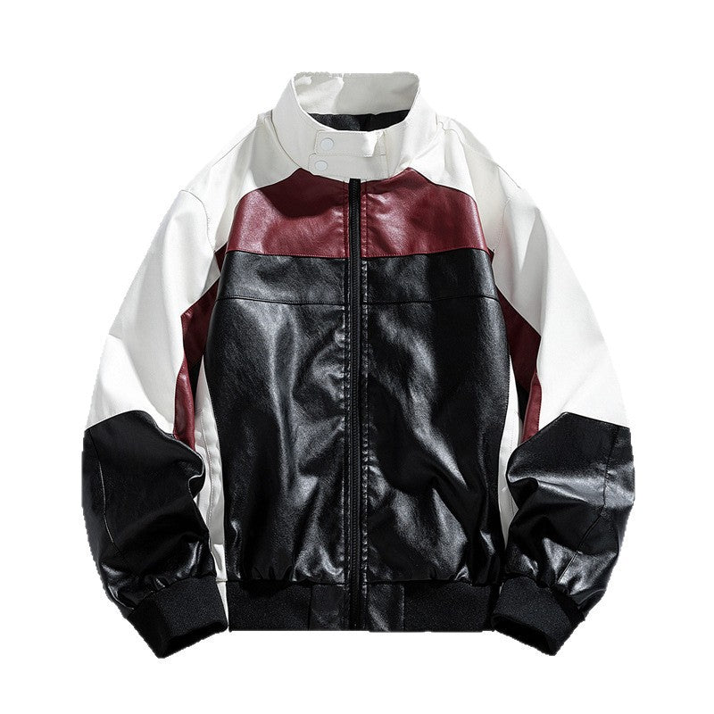 Damen Trendige Bikerjacke im Color-Block-Stil Drune