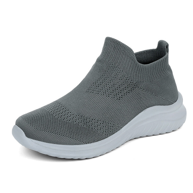 Unisex nan atmungsaktiver Strickslipper Sockenschuh mit elastischem Schaft und stoßdämpfender Sohle Drune