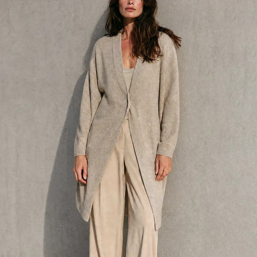 Damen Eleganter Longcardigan aus weichem Strick Drune