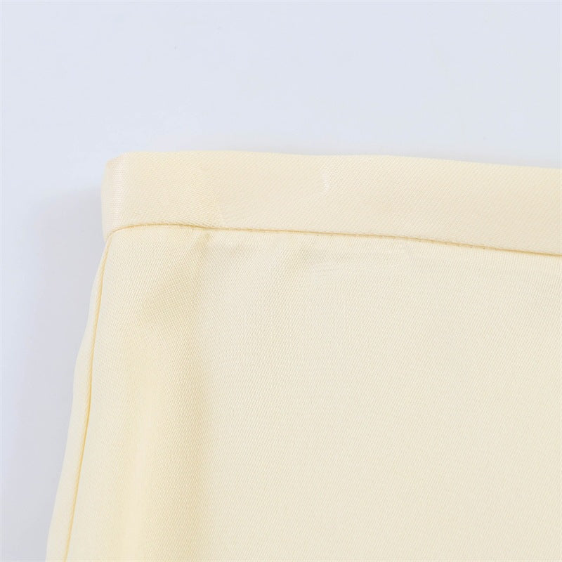 Damen elegante Palazzo-Hose mit zartem Spitzenbesatz Drune