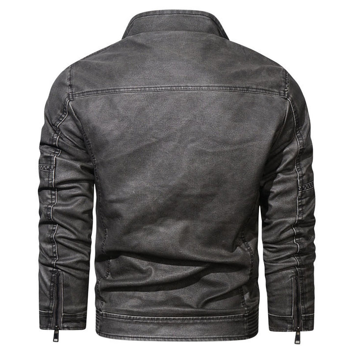 Herren Denim‑Optik Blouson mit ergonomischen Biesen und Stehkragen Drune