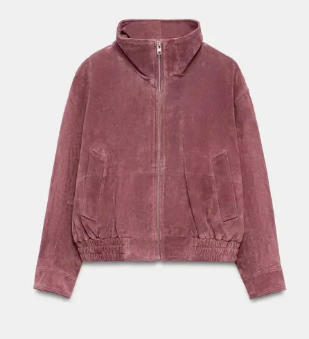 Damen Kurz geschnittener Boxy‑Blouson mit hohem Stehkragen und überschnittenen Ärmeln Drune