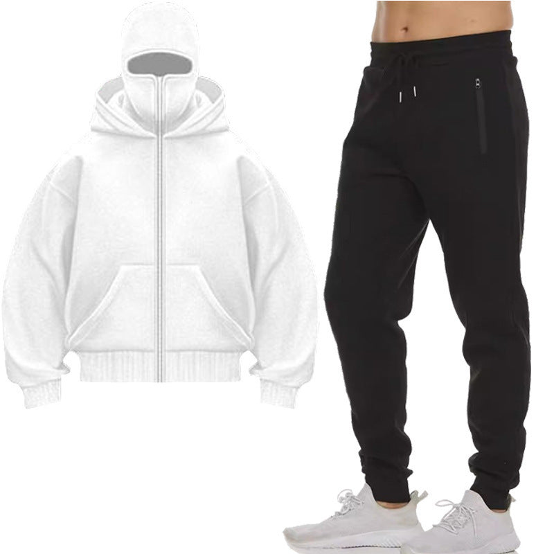 Herren Jogginganzug mit hochgeschlossener Kapuze und praktischen Reißverschlusstaschen Drune