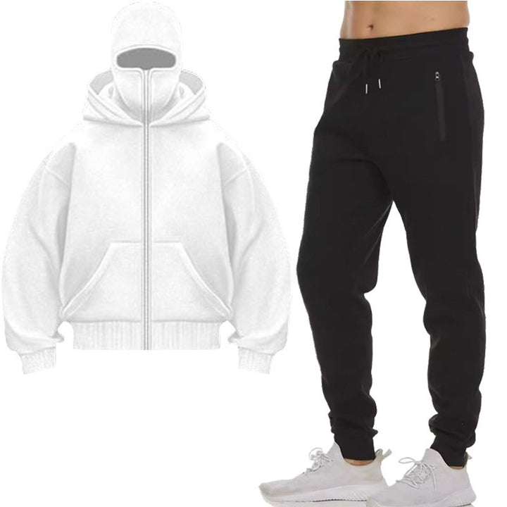Herren Jogginganzug mit hochgeschlossener Kapuze und praktischen Reißverschlusstaschen Drune