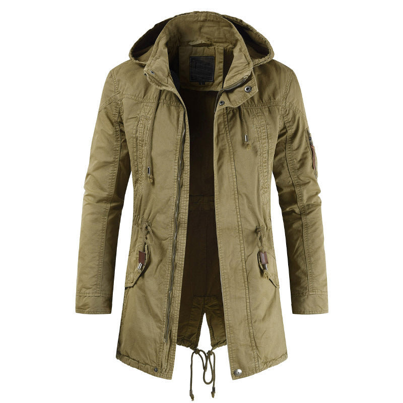 Herren Funktionsjacke mit praktischem Reißverschluss und verstellbarer Kapuze Drune