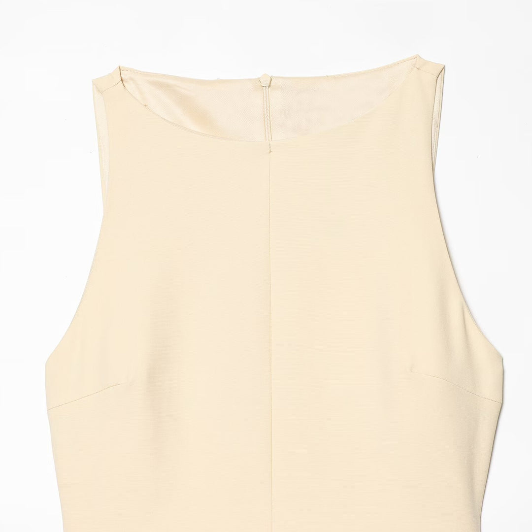Damen Sommerkleid mit schwingendem Volant und figurbetonter Silhouette Drune