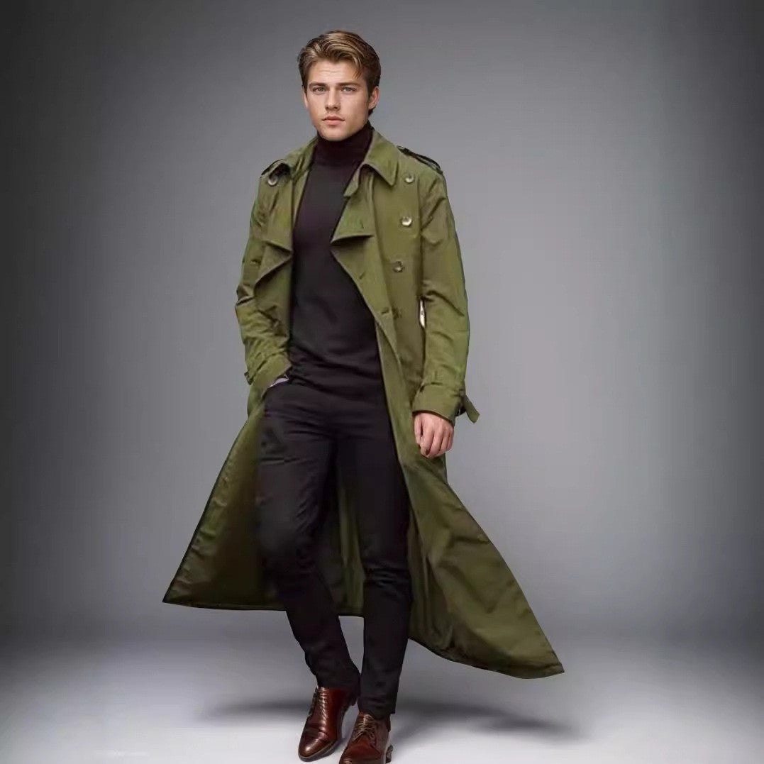 Herren Langer Trenchcoat Drune