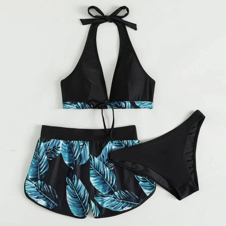 Damen Bikini-Set mit raffiniertem Wickeloberteil und bequemen Shorts Drune