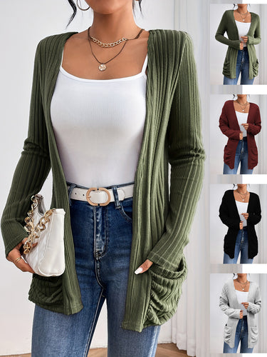 Damen Strickjacke im lässigen Oversized-Stil mit offener Front Drune