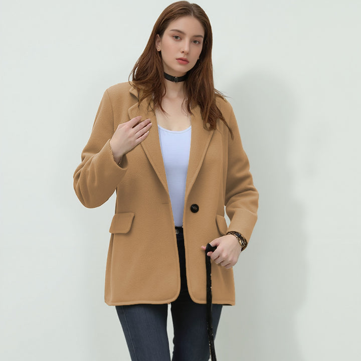 Damen elegante Blazerjacke mit strukturierter Oberfläche und schickem Schnitt Drune