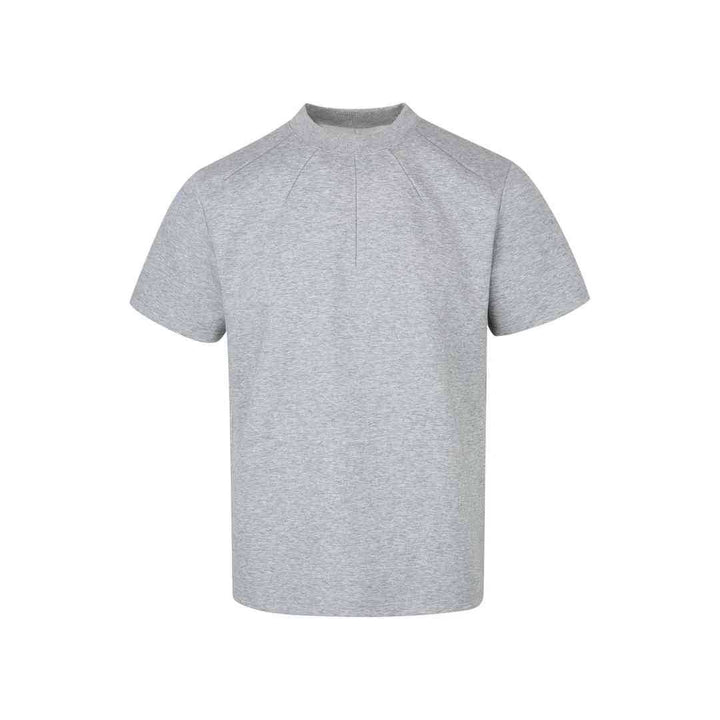 Herren modernes T-Shirt mit hohem Kragen und strukturierter Verarbeitung Drune