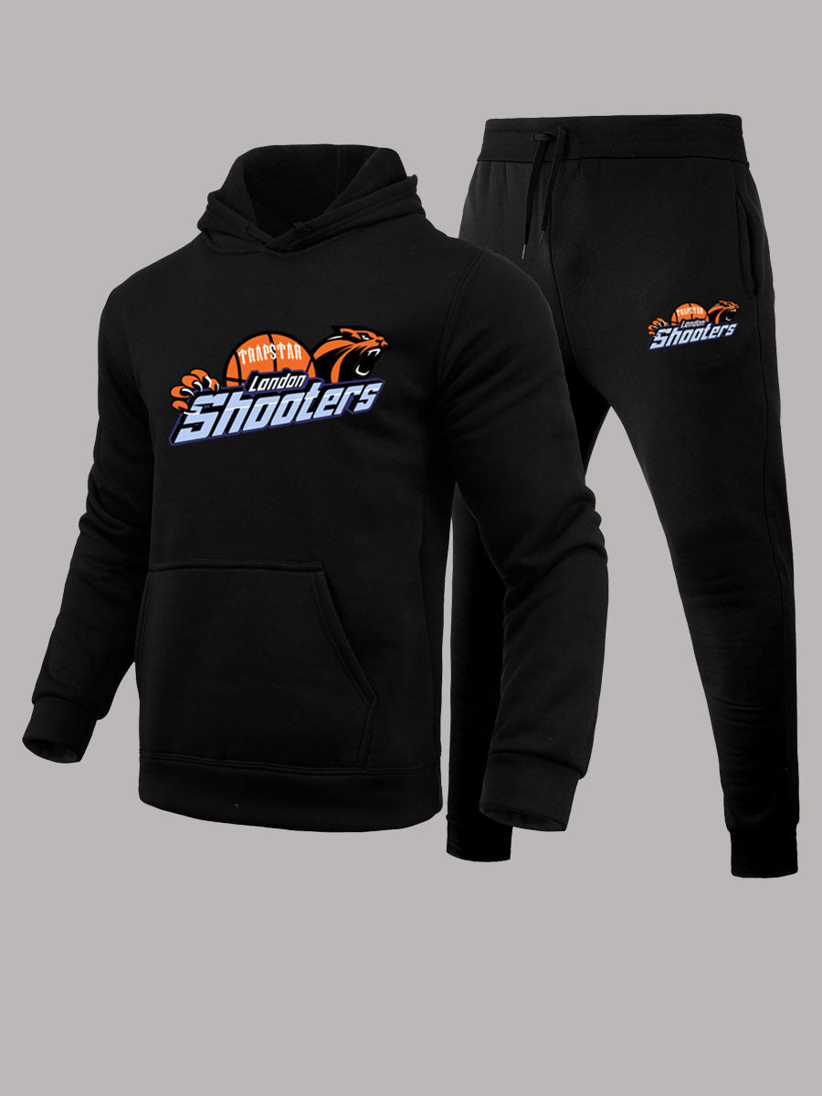 Herren Sportliches Hoodie- und Jogginghose-Set mit stylischem Basketball-Design Drune