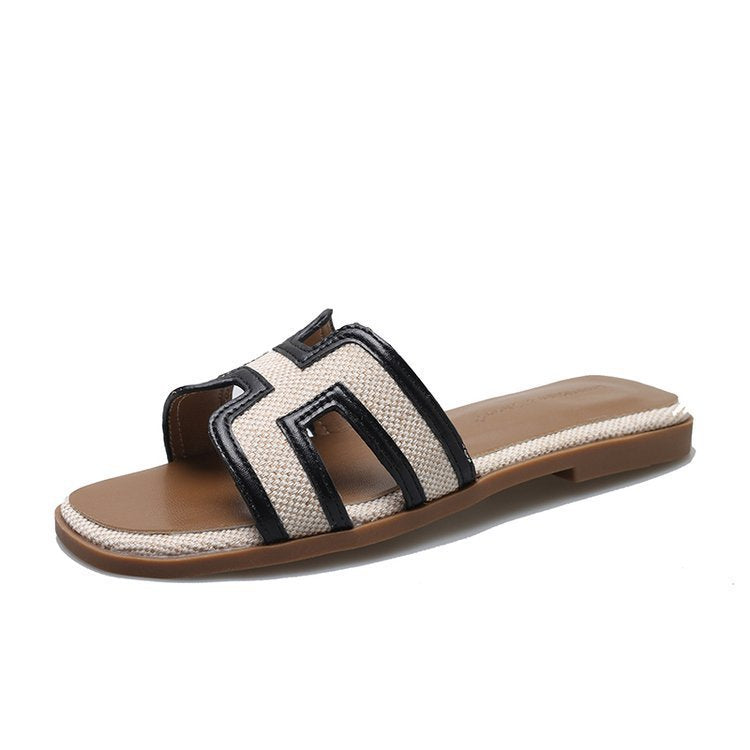 Damen Modische Slipper mit raffinierter Riemenkonstruktion Drune
