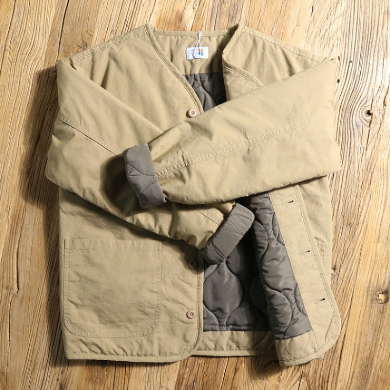 Herren gesteppte Freizeitjacke mit praktischem Kragen und innovativen Innenfutter Drune