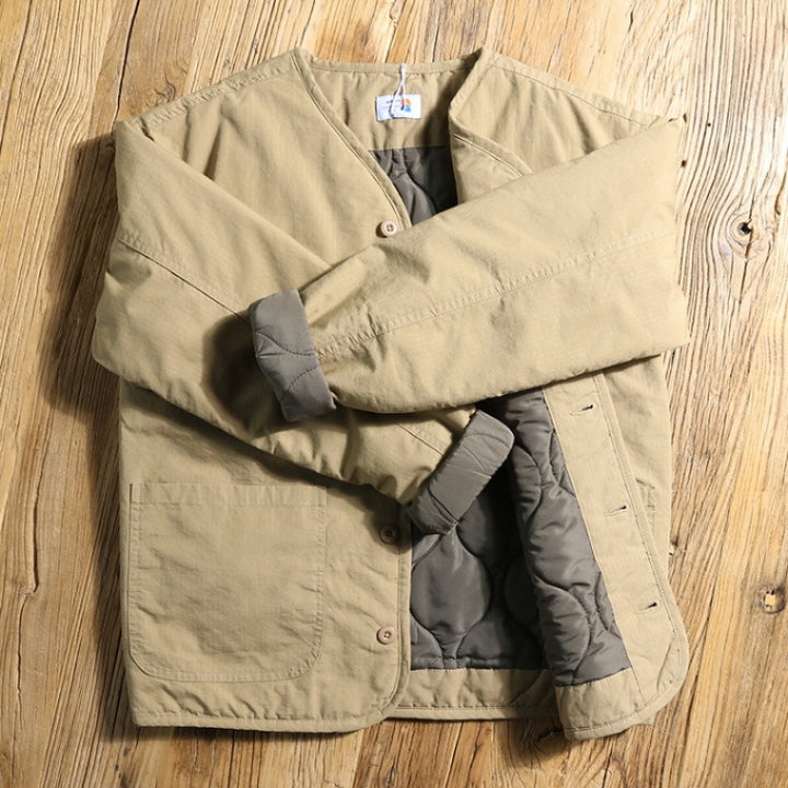 Herren gesteppte Freizeitjacke mit praktischem Kragen und innovativen Innenfutter Drune