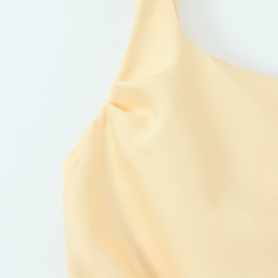 Damen Maxikleid mit elegantem Quadrat-Ausschnitt und raffinierten Drapierungen Drune