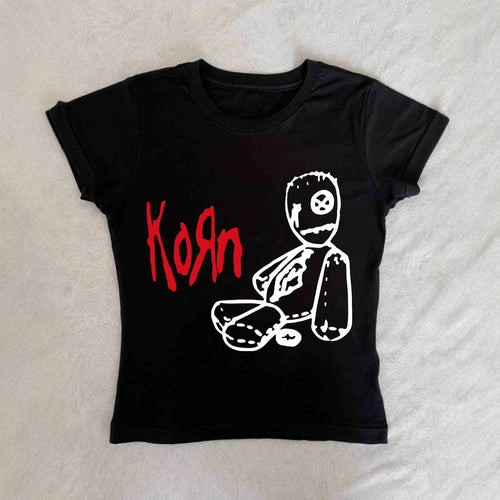 Damen T-Shirt mit kreativem Grafikdesign und lässigem Schnitt Drune