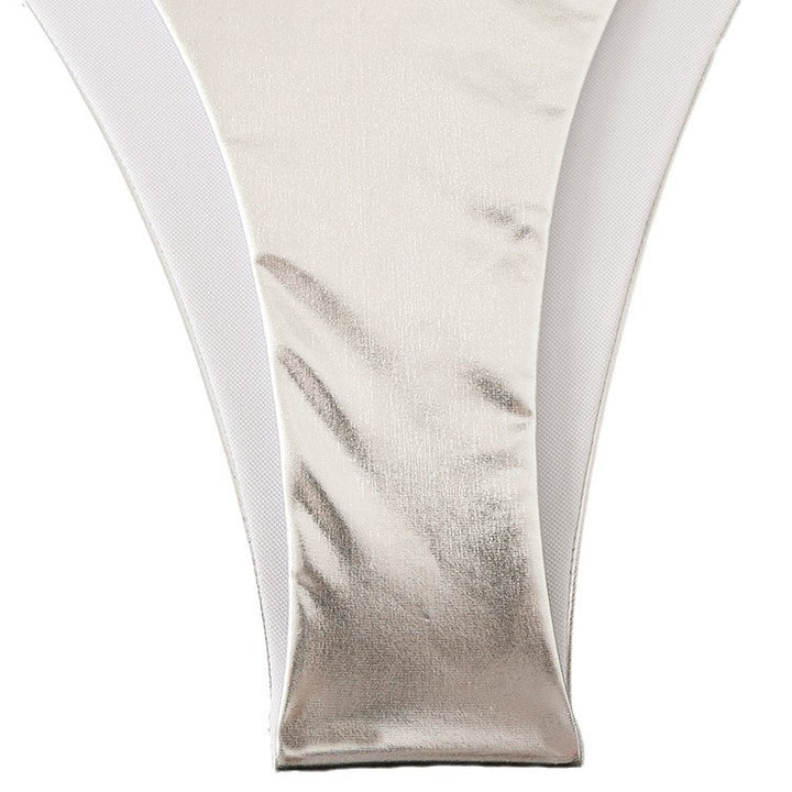 Damen Glänzender Bikini mit Neckholder-Design Drune