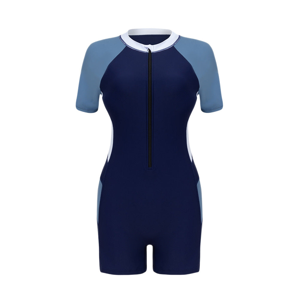 Damen Sportlicher Kurzarm-Neoprenanzug mit Reißverschluss Drune