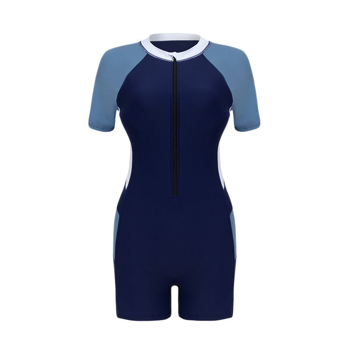 Damen Sportlicher Kurzarm-Neoprenanzug mit Reißverschluss Drune