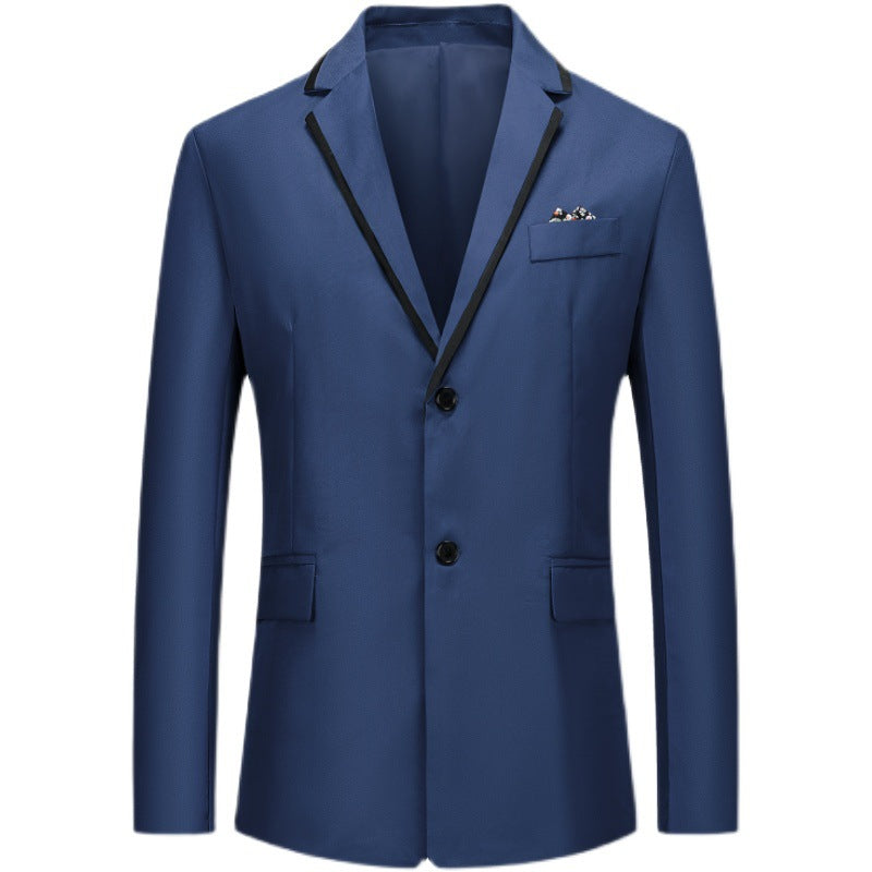 Herren eleganter smoking blazer mit kontrastierenden Details und praktischen Taschen Drune