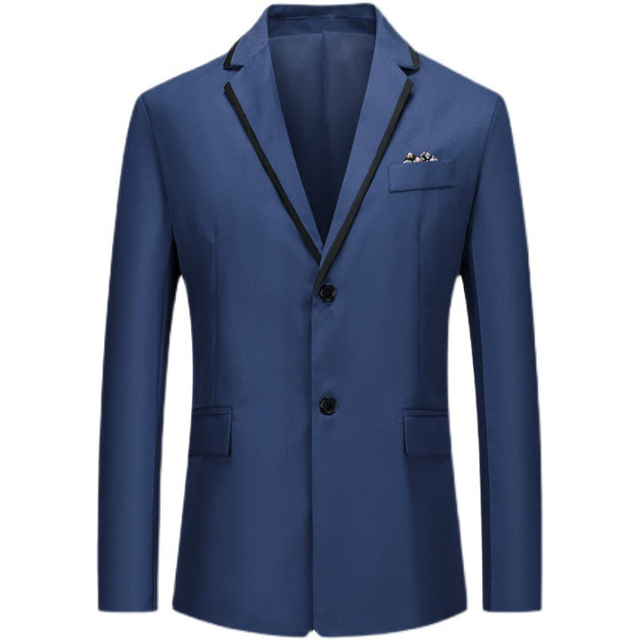 Herren eleganter smoking blazer mit kontrastierenden Details und praktischen Taschen Drune