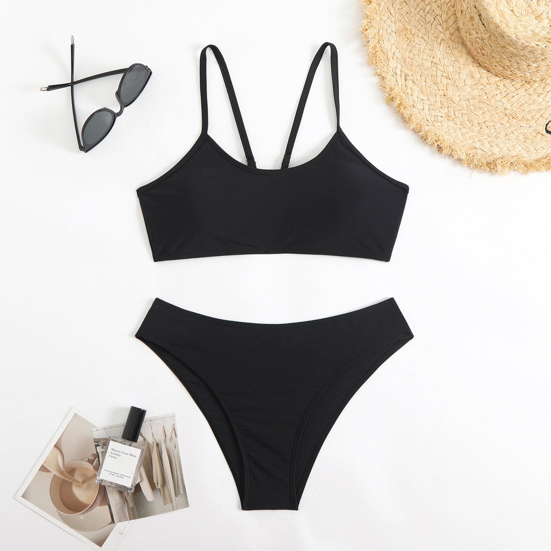 Damen Sportliches Bikini-Set mit verstellbaren Trägern Drune