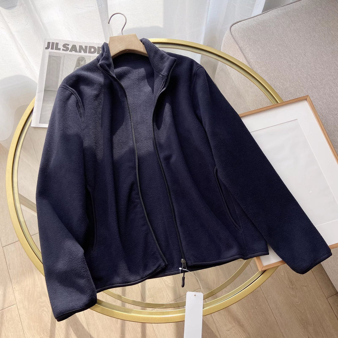 Damen Fleecejacke mit innovative Hochkragenlösung Drune