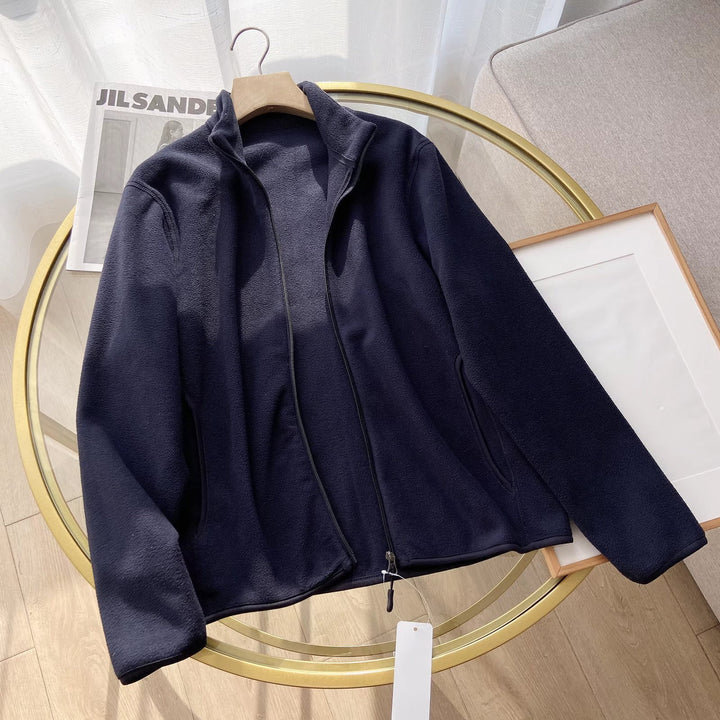 Damen Fleecejacke mit innovative Hochkragenlösung Drune