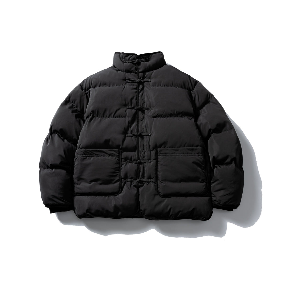 Herren Wattierte Boxy‑Jacke mit Knoten‑Toggle und minimalistischer Außenhülle Drune