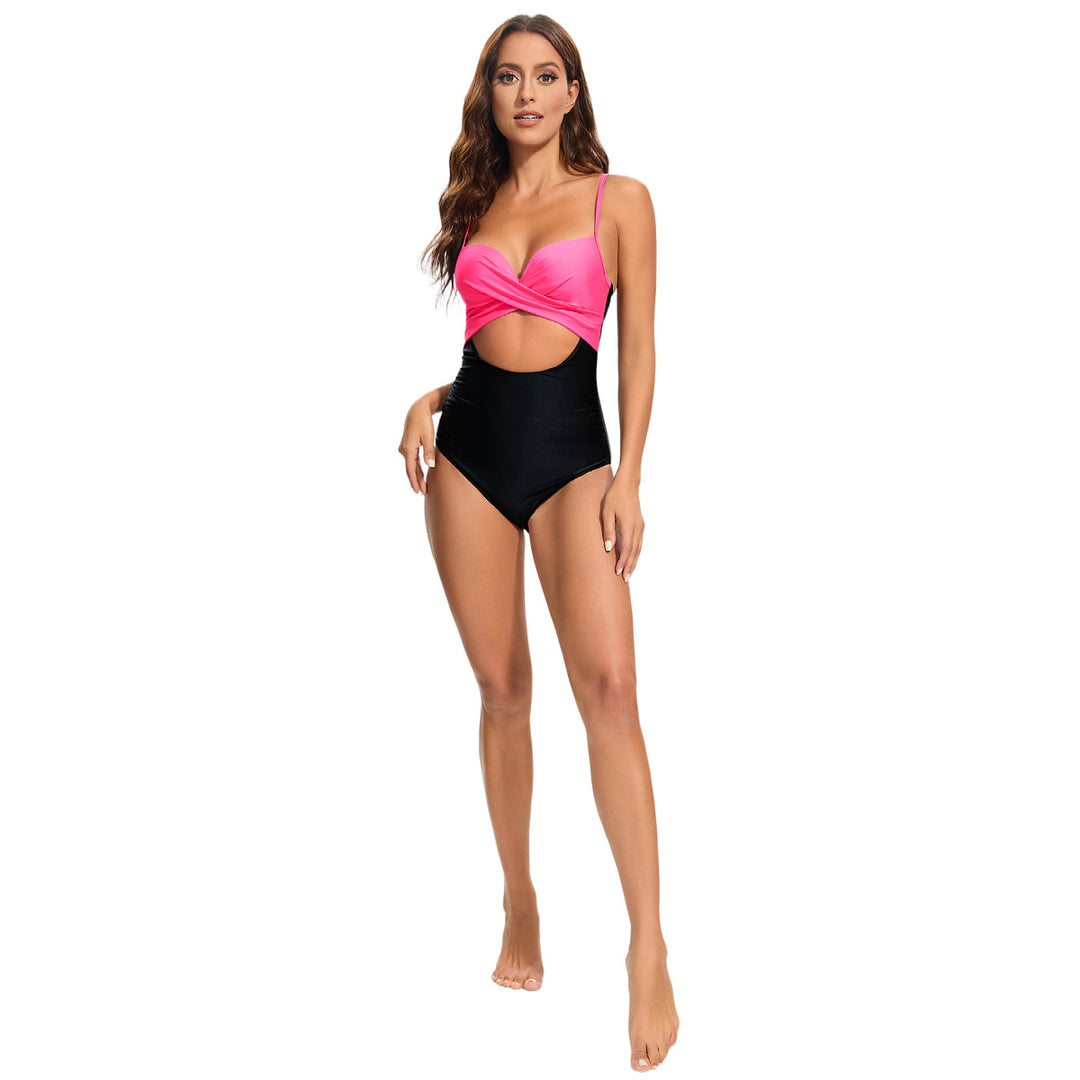 Damen Modischer Einteiler Badeanzug mit Cut-Out-Details Drune