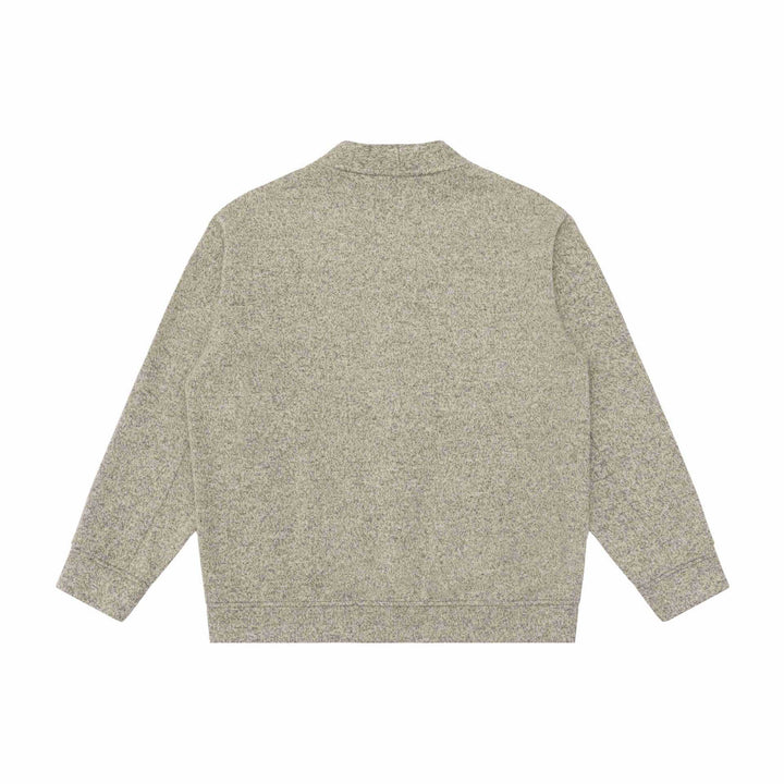 Unisex V-Ausschnitt Cardigan mit Strukturstrick und aufgesetzten Taschen Drune