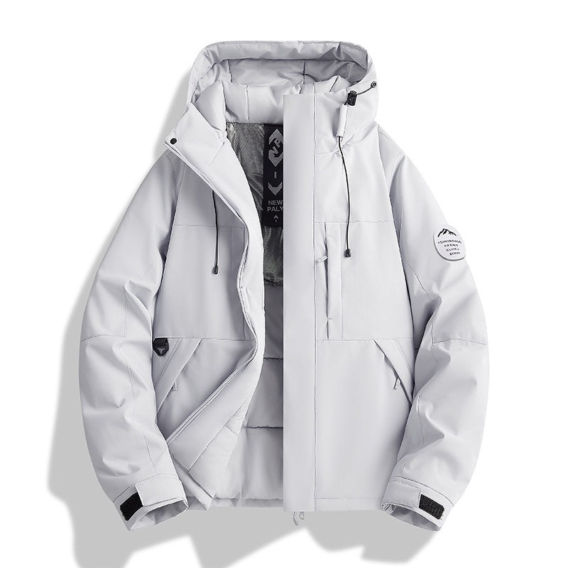 Damen Wattierte Winterjacke mit Kapuze, wasserabweisend und winddicht Drune