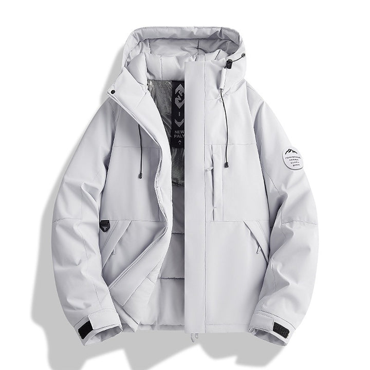 Damen Wattierte Winterjacke mit Kapuze, wasserabweisend und winddicht Drune