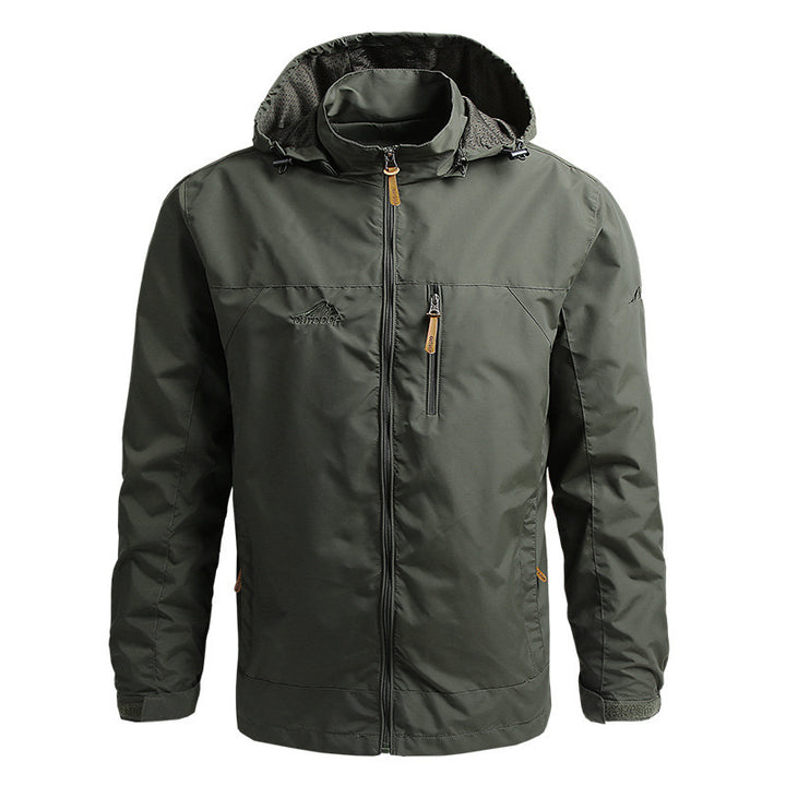 Herren Leichte atmungsaktive Reise-Softshelljacke mit Kapuze und Brustreißverschluss Drune