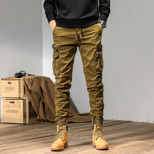 Herren Schmale Utility-Cargojogger aus Ripstop mit Elastikbund, Kordelzug und Mehrfachtaschen Drune