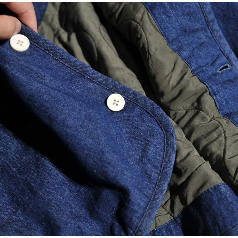 Herren Wärmeisolierte Denim-Jacke Drune