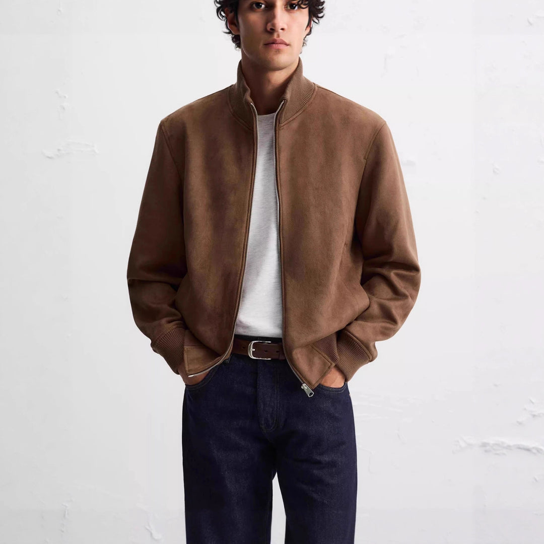 Herren Übergangsjacke im modernen Wildleder-Look Drune