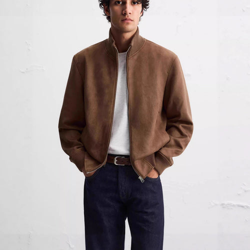 Herren Übergangsjacke im modernen Wildleder-Look Drune